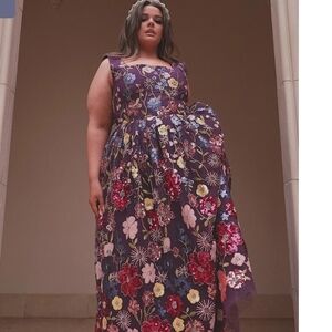 JessaKae Embroidered Jadmine Sequins Dress NWT Size XL